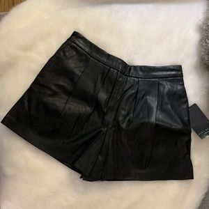 Zara Faux Leather Shorts